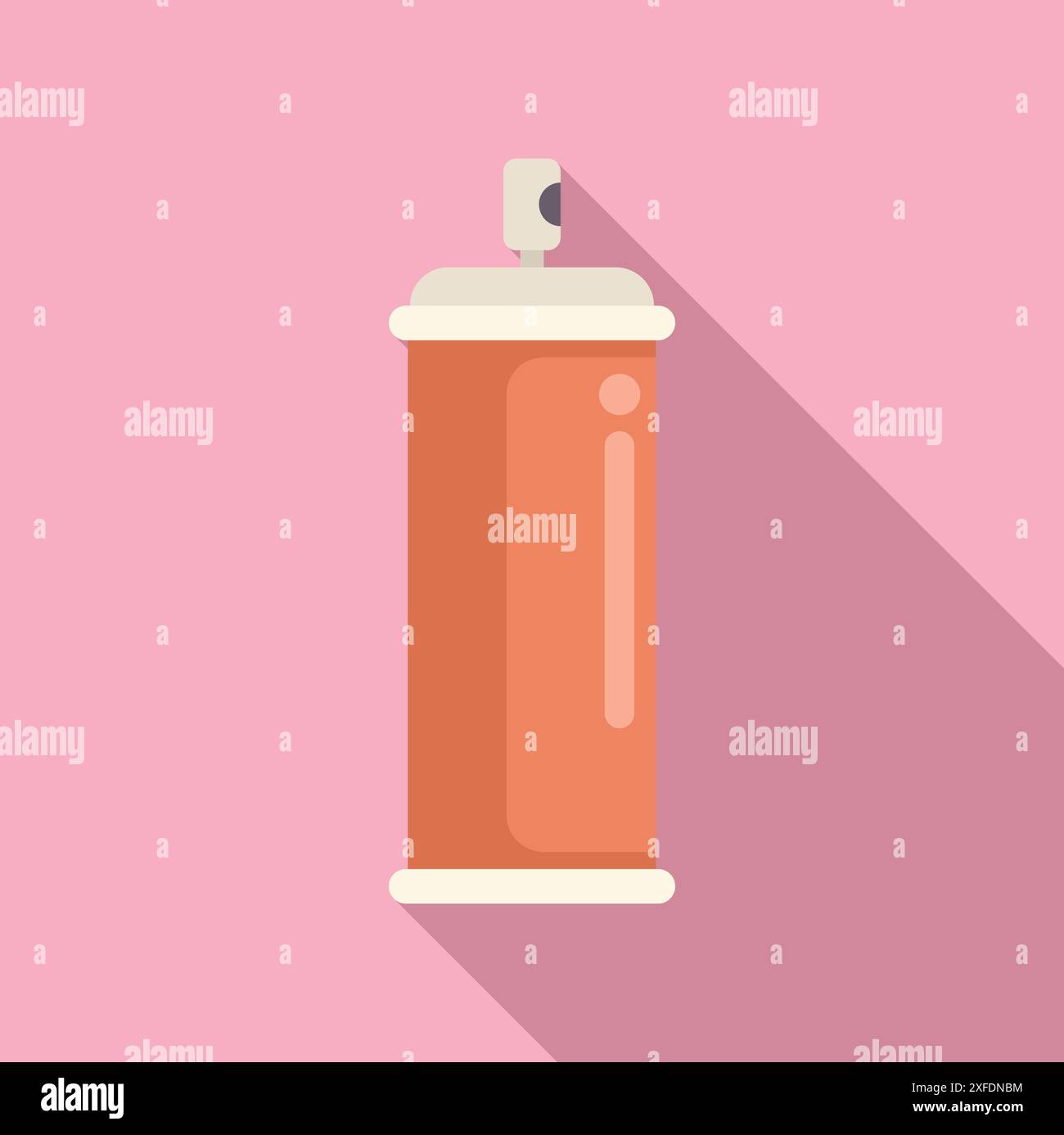Sprühdose steht auf rosa Hintergrund und wirft einen Schatten Stock Vektor