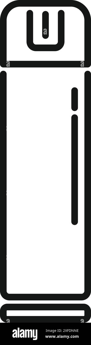 Minimalistisches schwarzes Symbol einer Spraydose, oft für Graffiti- und Streetart verwendet Stock Vektor