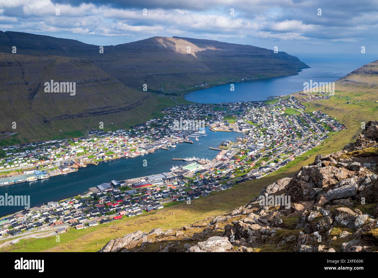 Dänemark, Färöer, Bordoy, Klaksvik Stockfoto