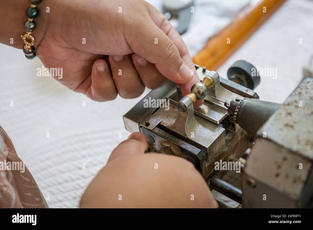 Französisch-Polynesien, Gesellschaftsinseln, Tahaa, Champon-Perlenfarm Stockfoto