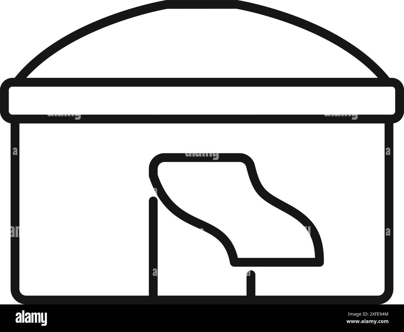 Das Symbol eines Flügels in einem Gebäude, das eine Musikhalle oder einen Konzertsaal darstellt Stock Vektor