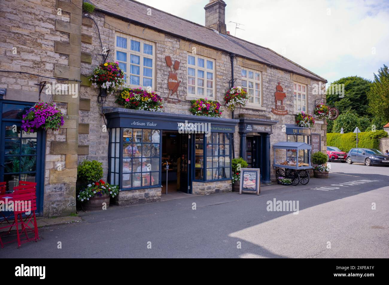 Thomas, die Bäckerei in Helmsley, North Yorkshire Stockfoto