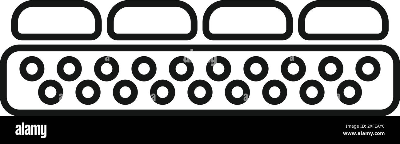 Stadionsitze stehen für ein Sportereignis, bei dem die Fans ihre Lieblingsmannschaft anfeuern Stock Vektor