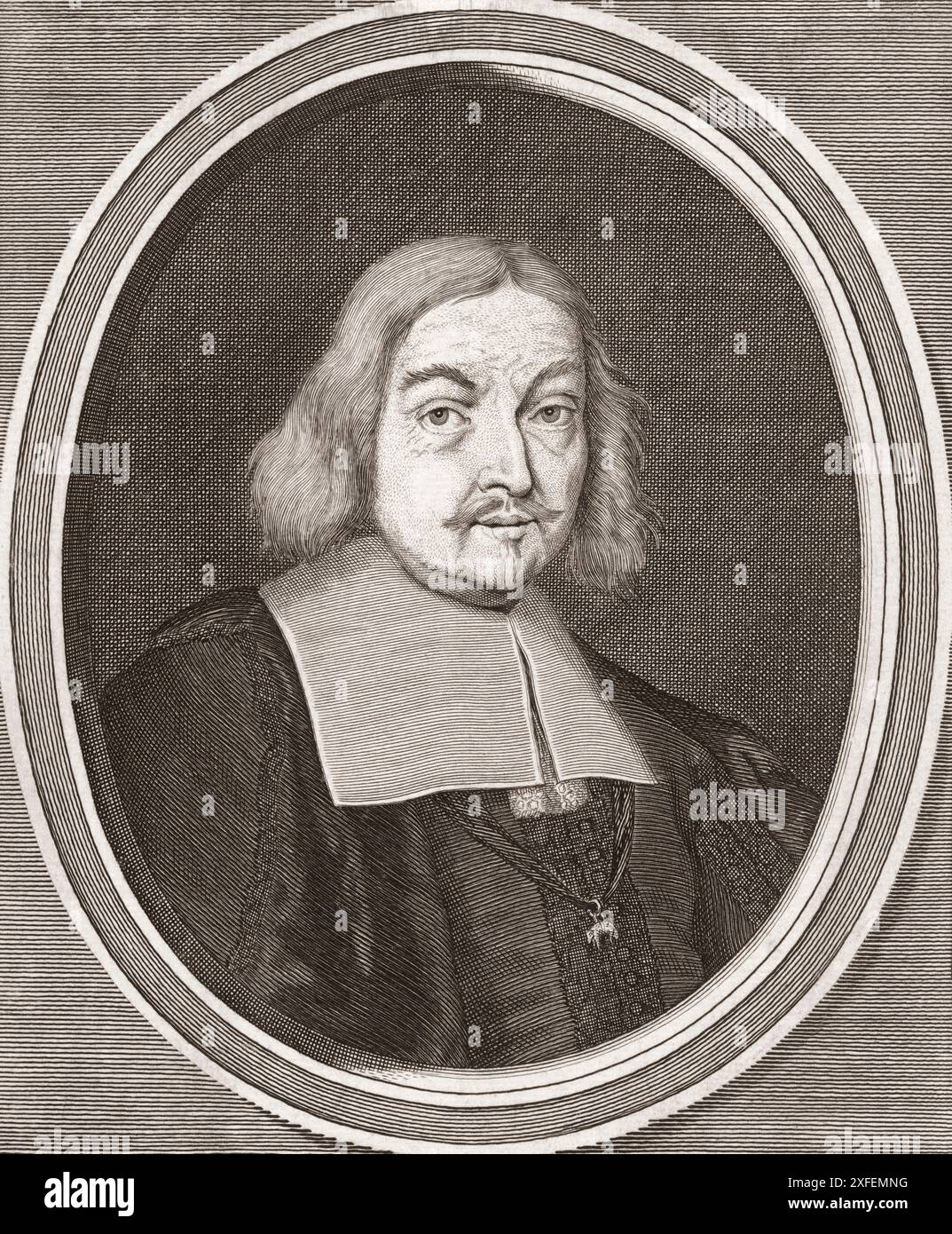 Václav Eusebius František, Fürst von Lobkowicz, Herzog von Sagan und Raudnitz, Graf von Sternstein, 1609–1677. Böhmischer Adliger, Militärführer und Diplomat. Er gehörte der Familie Lobkowicz an und war ab 1646 Herzog von Sagan. Von einem Druck von Cornelis Meyssens nach der Zeichnung von Adriaen van Bloemen. Stockfoto