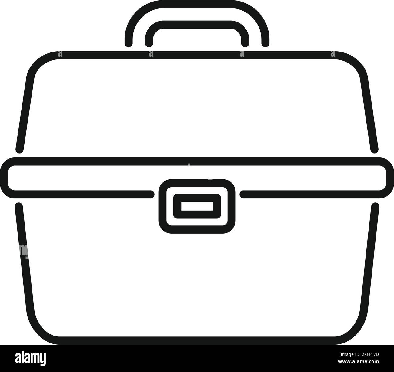 Einfache Strichkunst-Ikone einer Lunchbox, ideal für Projekte im Zusammenhang mit Essen, Schule oder Arbeit Stock Vektor