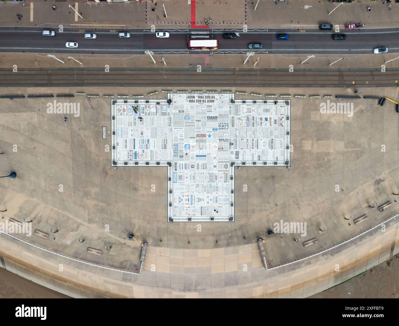 Blackpool Tower und Central und North Pier Stockfoto