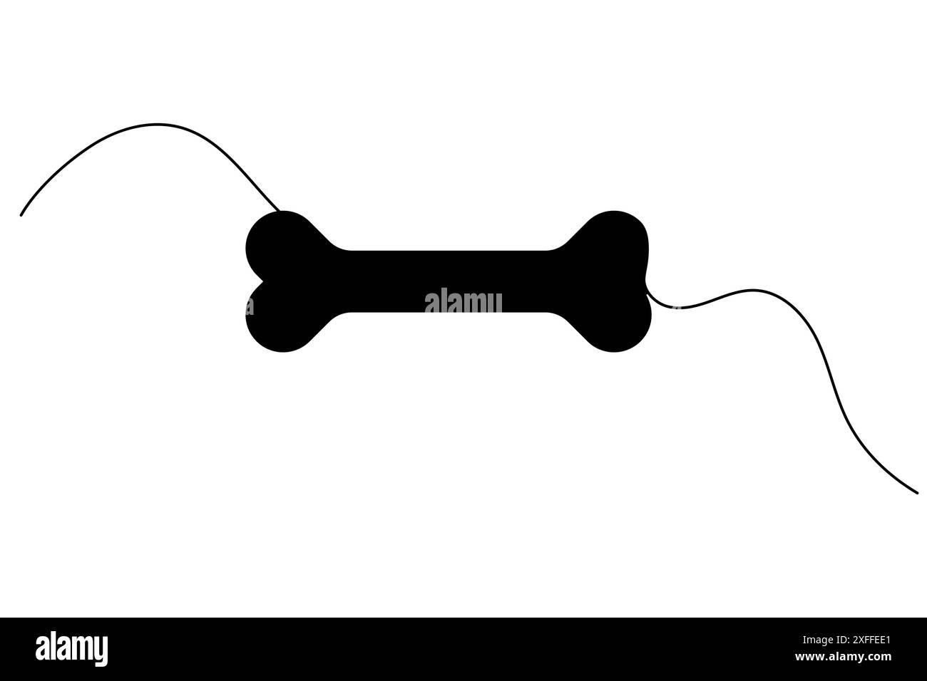 Hundeknochen Silhouette Vektor-Kunst Illustration Stock Vektor