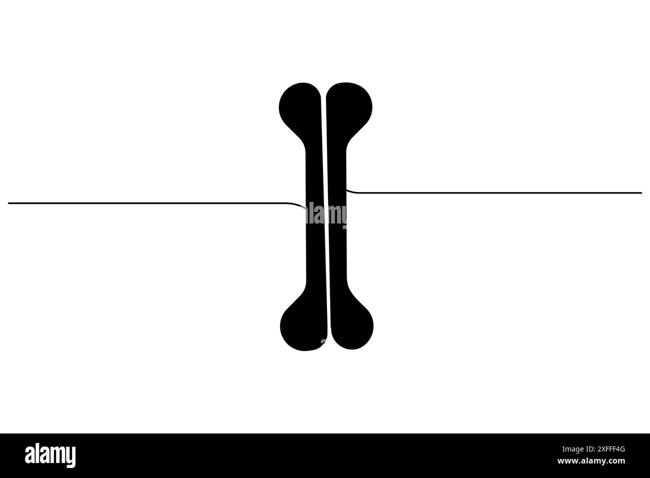 Hundeknochen Silhouette Vektor-Kunst Illustration Stock Vektor