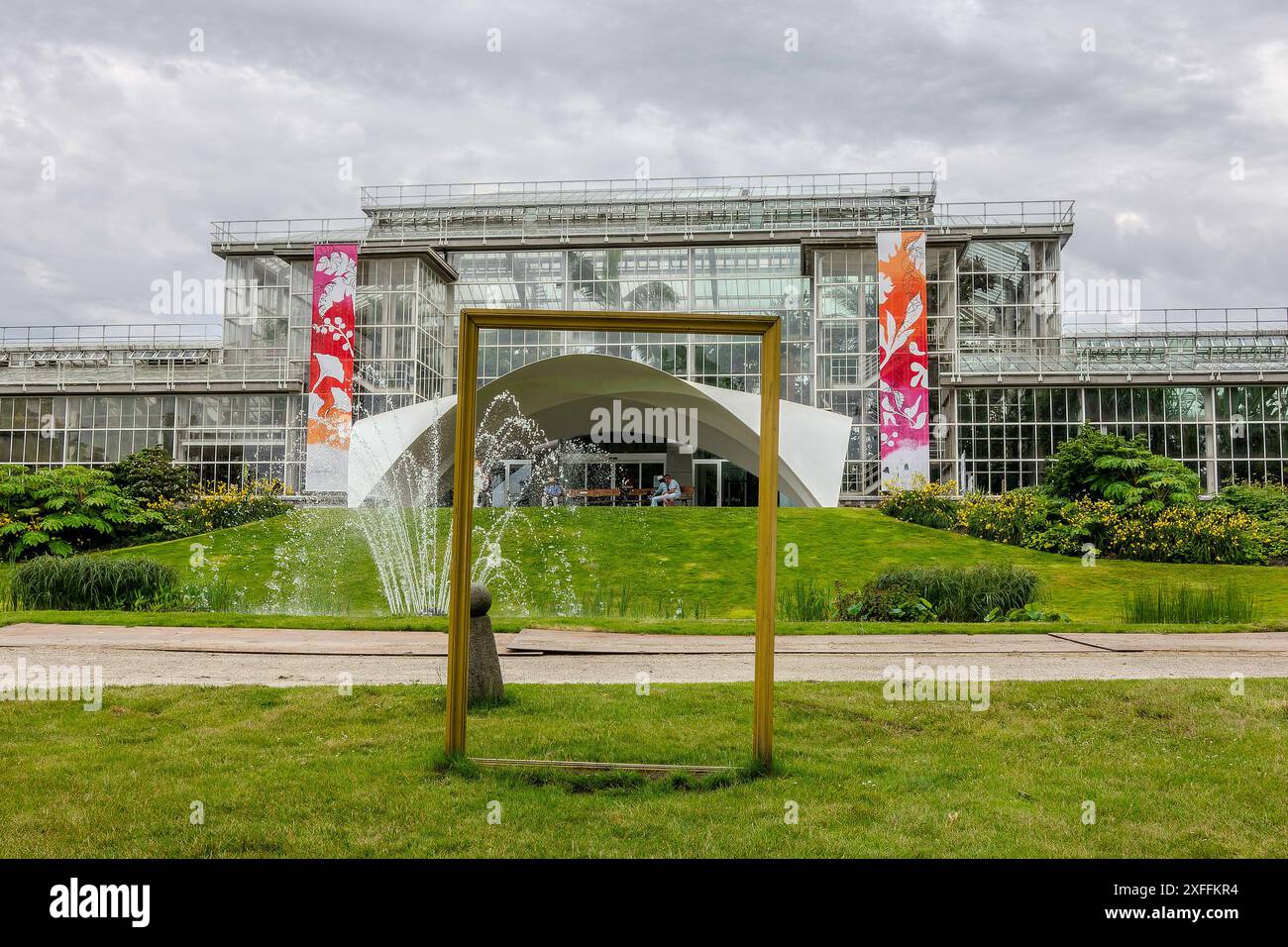 Meise, Belgien, 29. Juni 2024. Überdachter Pflanzenpalast im botanischen Garten Meise Stockfoto
