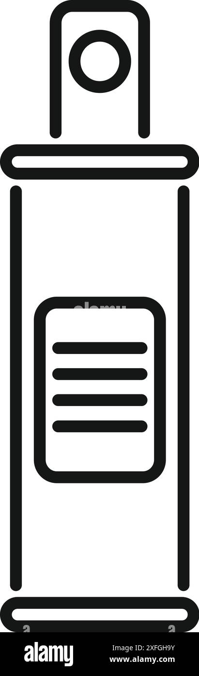 Einfache Strichkunst einer Sprühdose, ideal für Streetart oder kreative Aktivitäten Stock Vektor