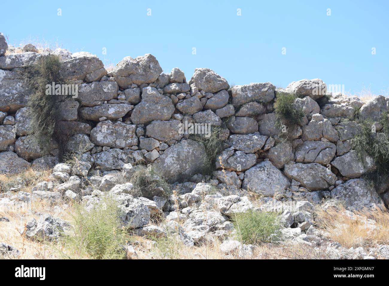 Alte kupferzeitliche Zitadellen in Argolis, Peloponnes, Griechenland Stockfoto