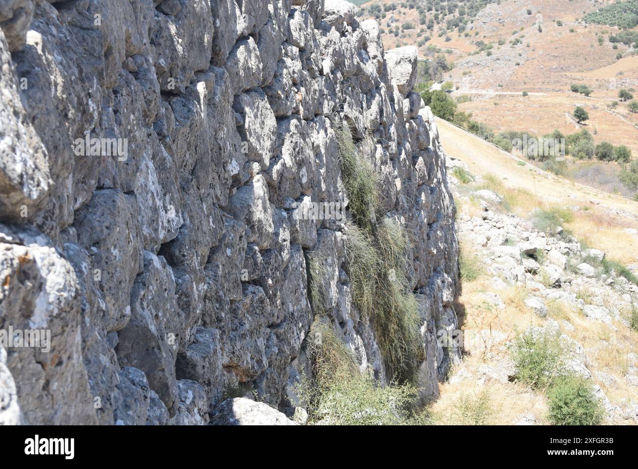 Alte kupferzeitliche Zitadellen in Argolis, Peloponnes, Griechenland Stockfoto