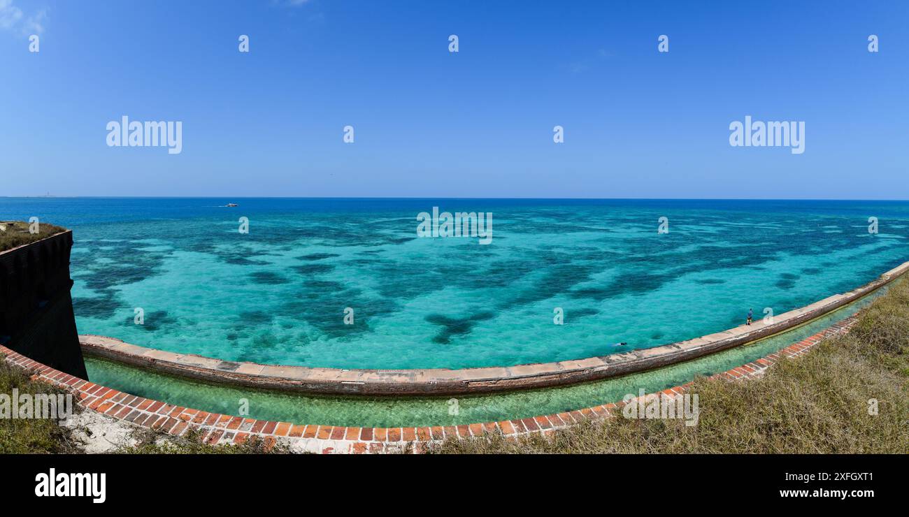 Blick von Fort Jefferson, Dry Tortugas, Florida Stockfoto