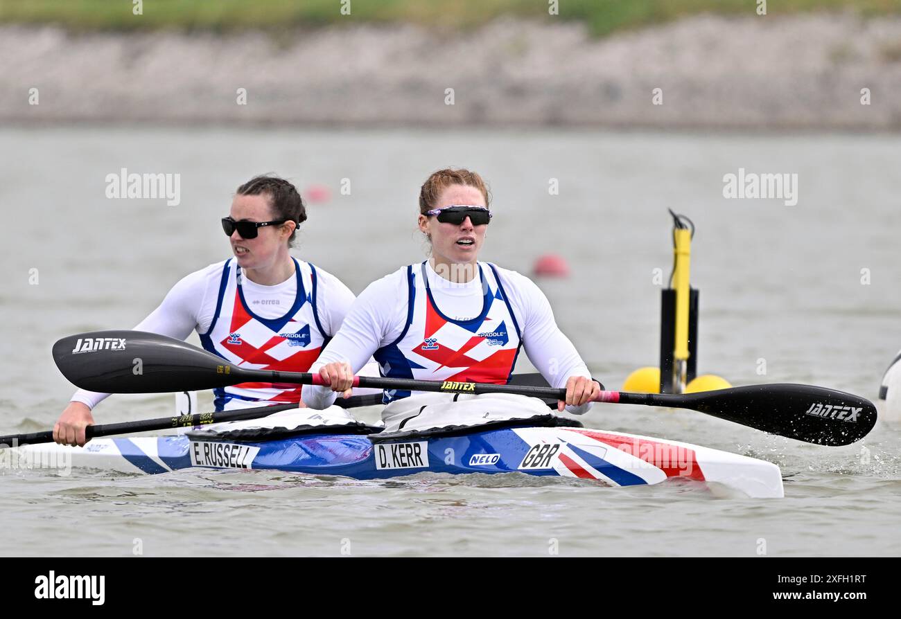 Szeged. Ungarn. Mai 2024. Die ICF 2024 Canoe Sprint World Cup und