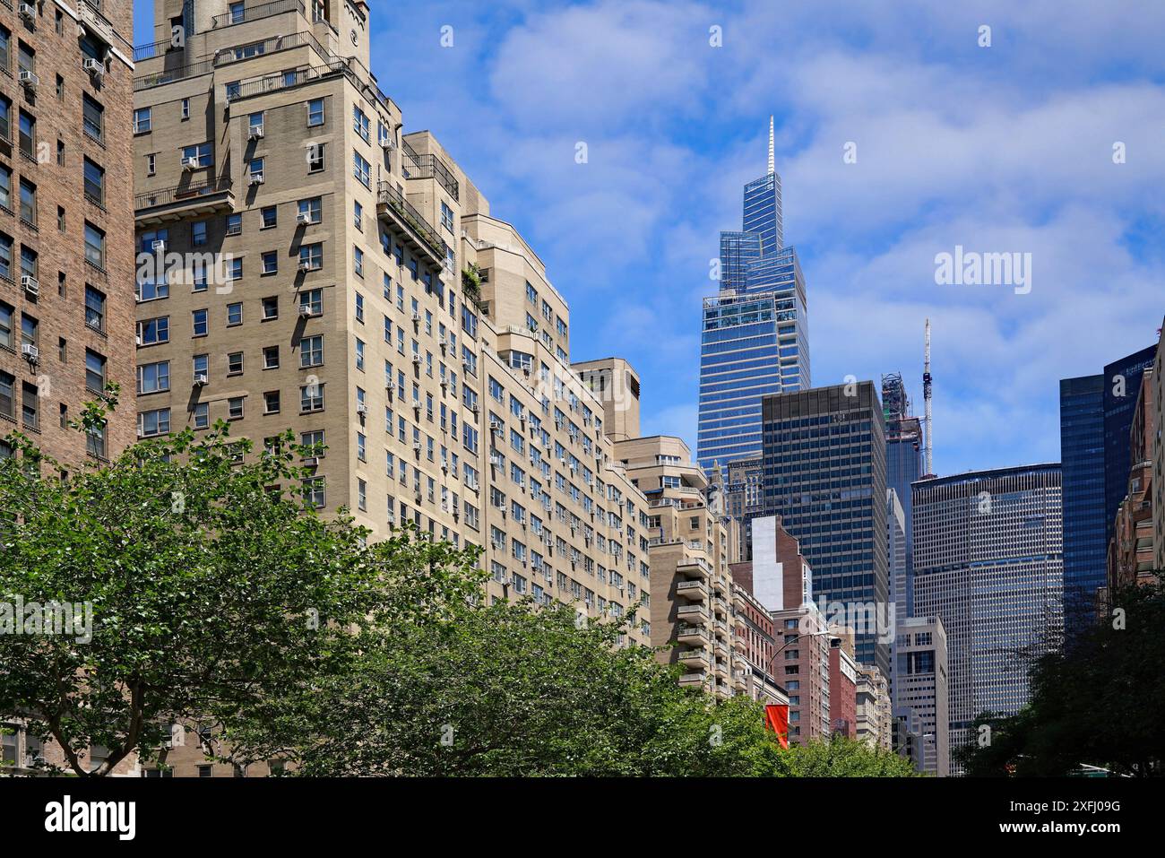 Manhattan, Appartementhäuser auf der Park Avenue Stockfoto