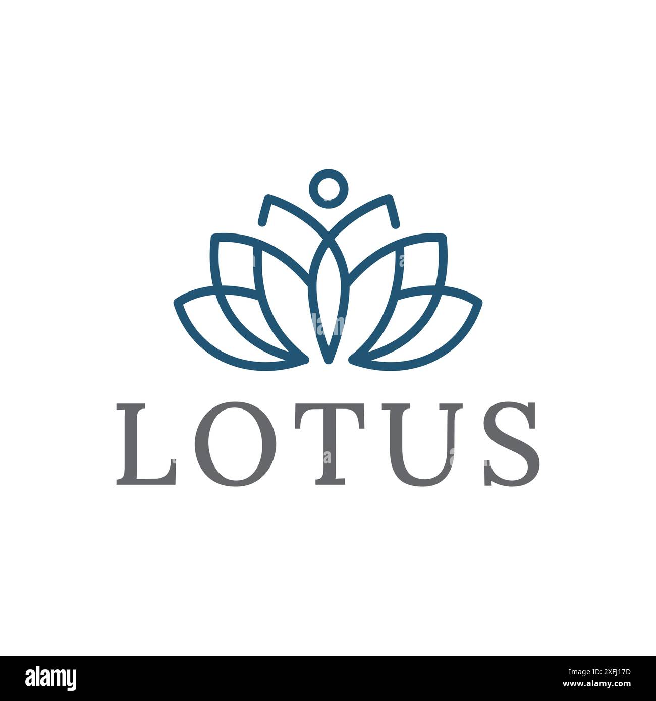 Lotus Flower Nature Crown – Abstrakte Logovorlage Stock Vektor