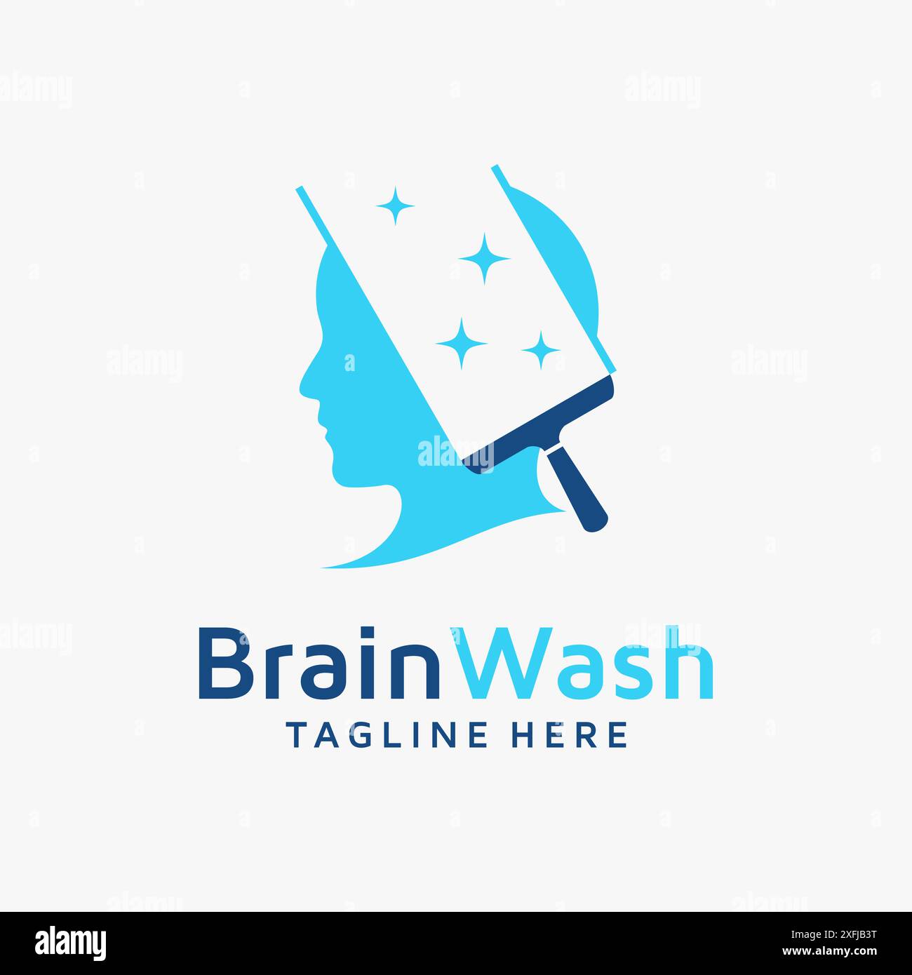 Design mit Brain Wash-Logo Stock Vektor
