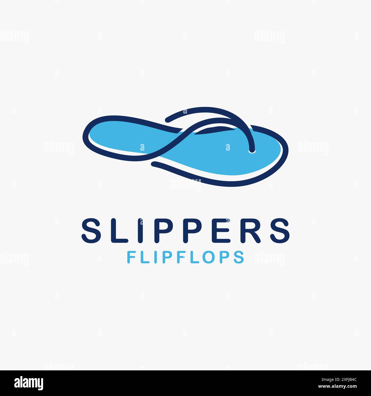 Flip-Flop-Hausschuhe mit Logo Stock Vektor