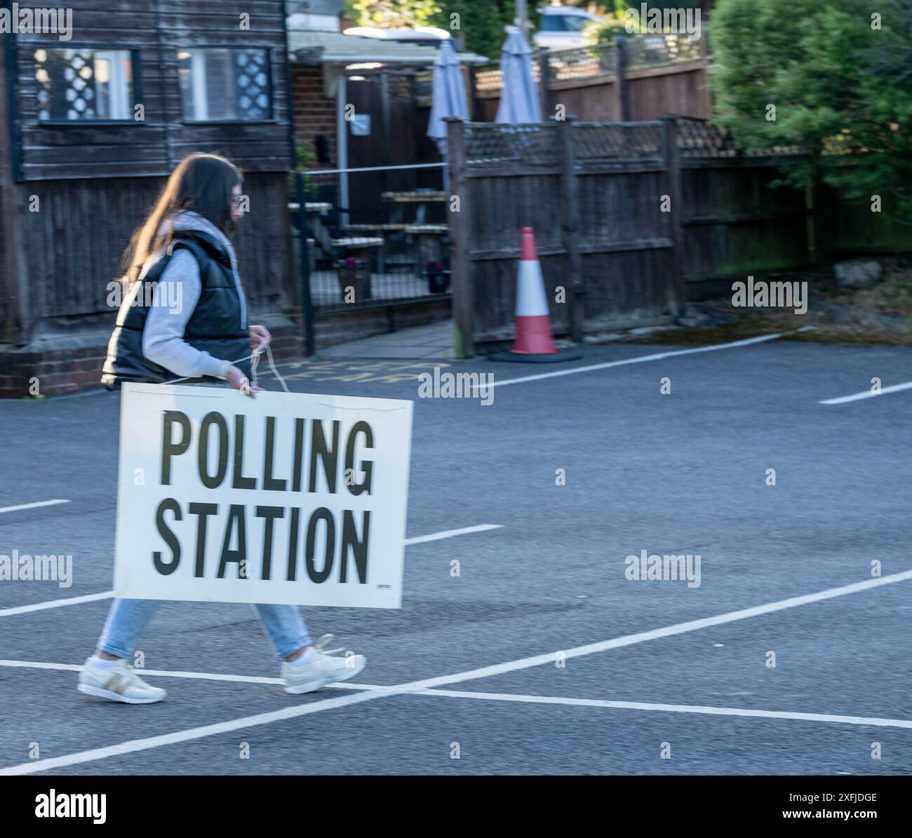 Brentwood Essex 4. Juni 2024 Wahlstation Eröffnung für die Parlamentswahlen Brentwood Essex Credit: Ian Davidson/Alamy Live News Stockfoto