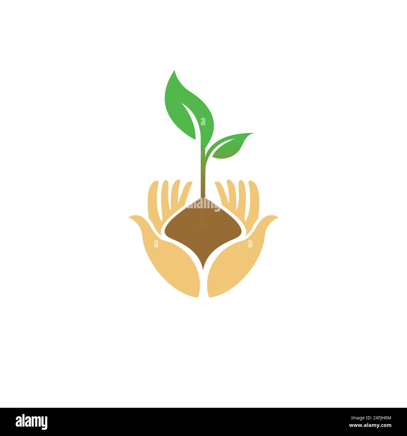 Baum Pflanzen Logo Vektor Illustration. Pflanzensymbol Stock Vektor