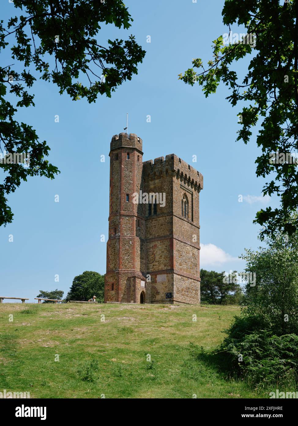 Leith Hill Tower der höchste Gipfel des Greensand Ridge bei Dorking Surrey, England, Großbritannien Stockfoto