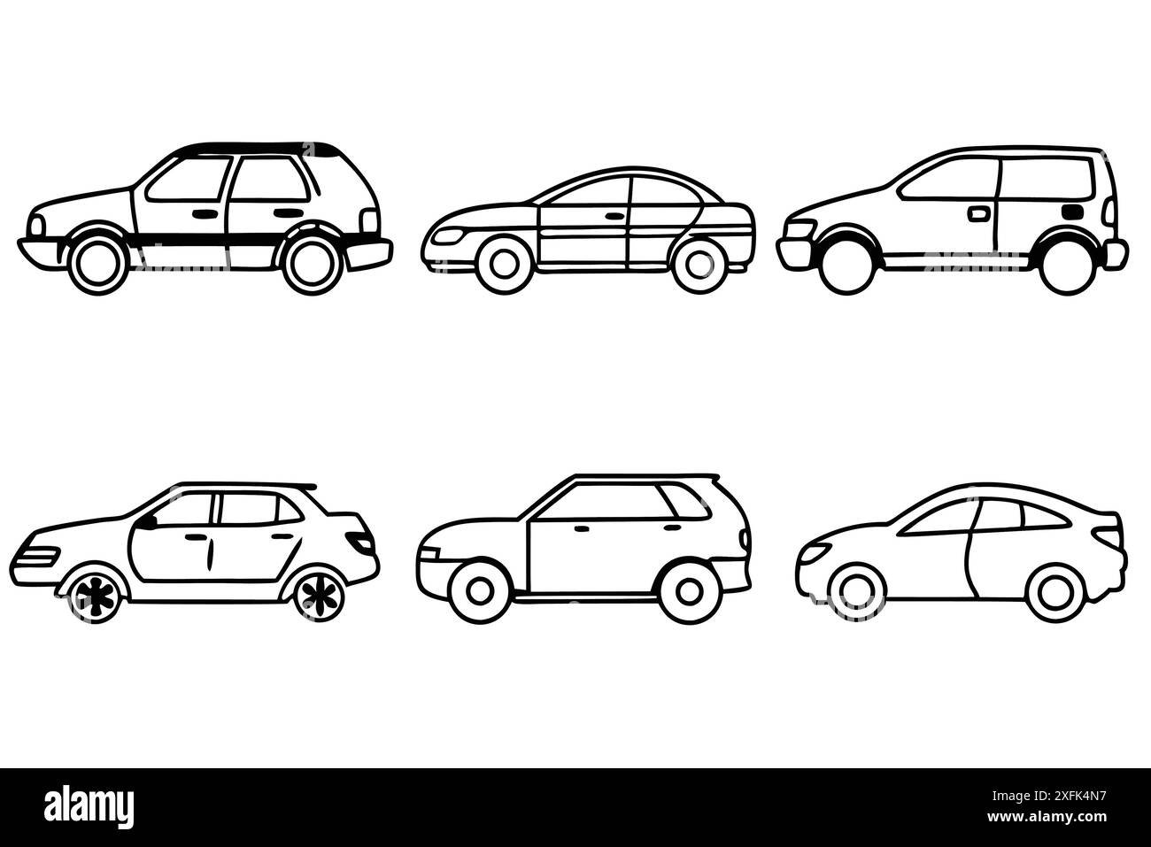 Car Line Art schönes und einfaches Fahrzeugdesign Stock Vektor