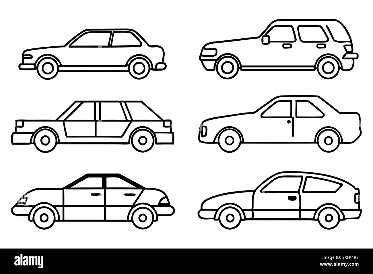Car Line Art schönes und einfaches Fahrzeugdesign Stock Vektor
