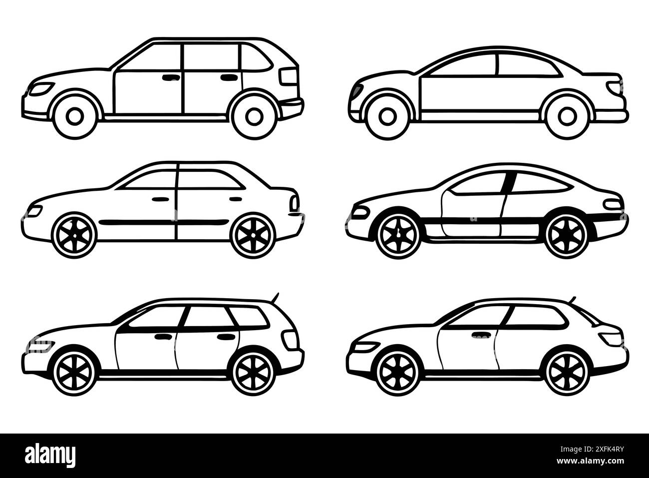 Car Line Art schönes und einfaches Fahrzeugdesign Stock Vektor