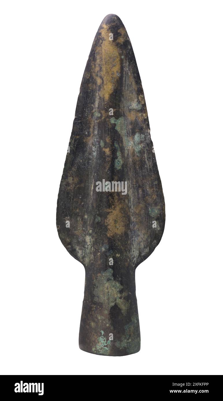 Bronze-Speerspitze der Bronzezeit. Villanovan-Kultur Stockfoto