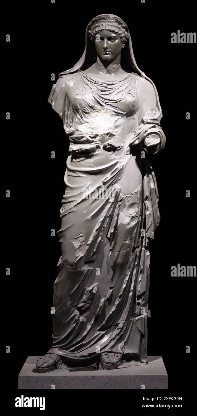 Statue von Agrippina dem Jüngeren als Orante. Rom, Italien Stockfoto