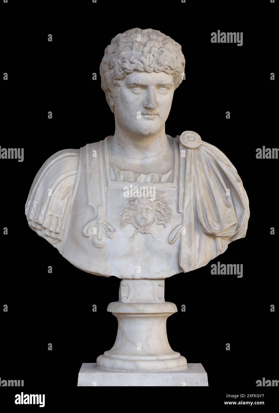 Römischer Kaiser Nero Claudius Caesar Augustus Germanicus, letzter Kaiser der Julio-Claudianischen Dynastie, regierte von 54 n. Chr. bis zu seinem Tod 68 n. Chr. Rom Stockfoto
