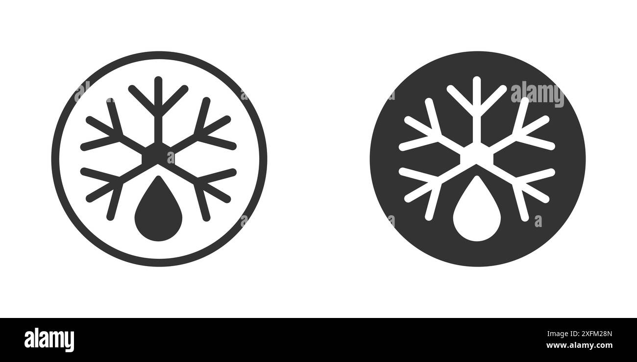 Symbol für Auftauen. Entfroster- und Einfrierkonzept. Illustration des flachen Vektors Stock Vektor