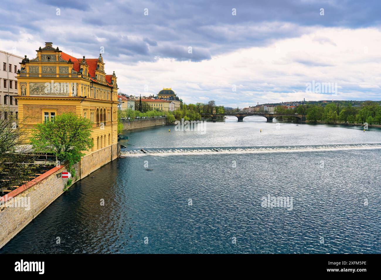 Komponisten Bedrich Smetana Museum entlang der Vitava, Prag, Böhmen, Tschechische Republik Stockfoto