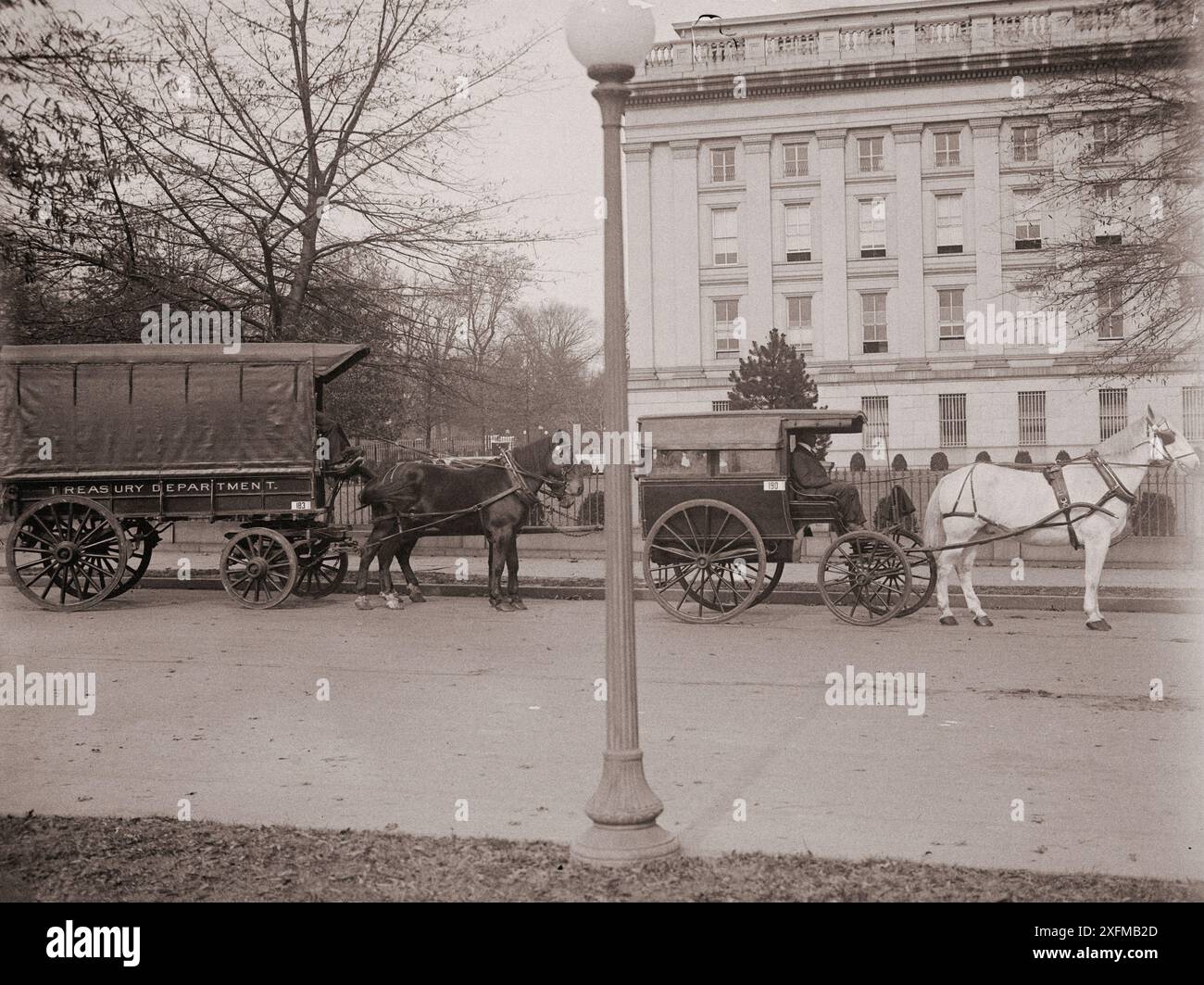 Vintage-Foto des Wagens des Finanzministeriums. USA, zwischen 1910-1917 Stockfoto