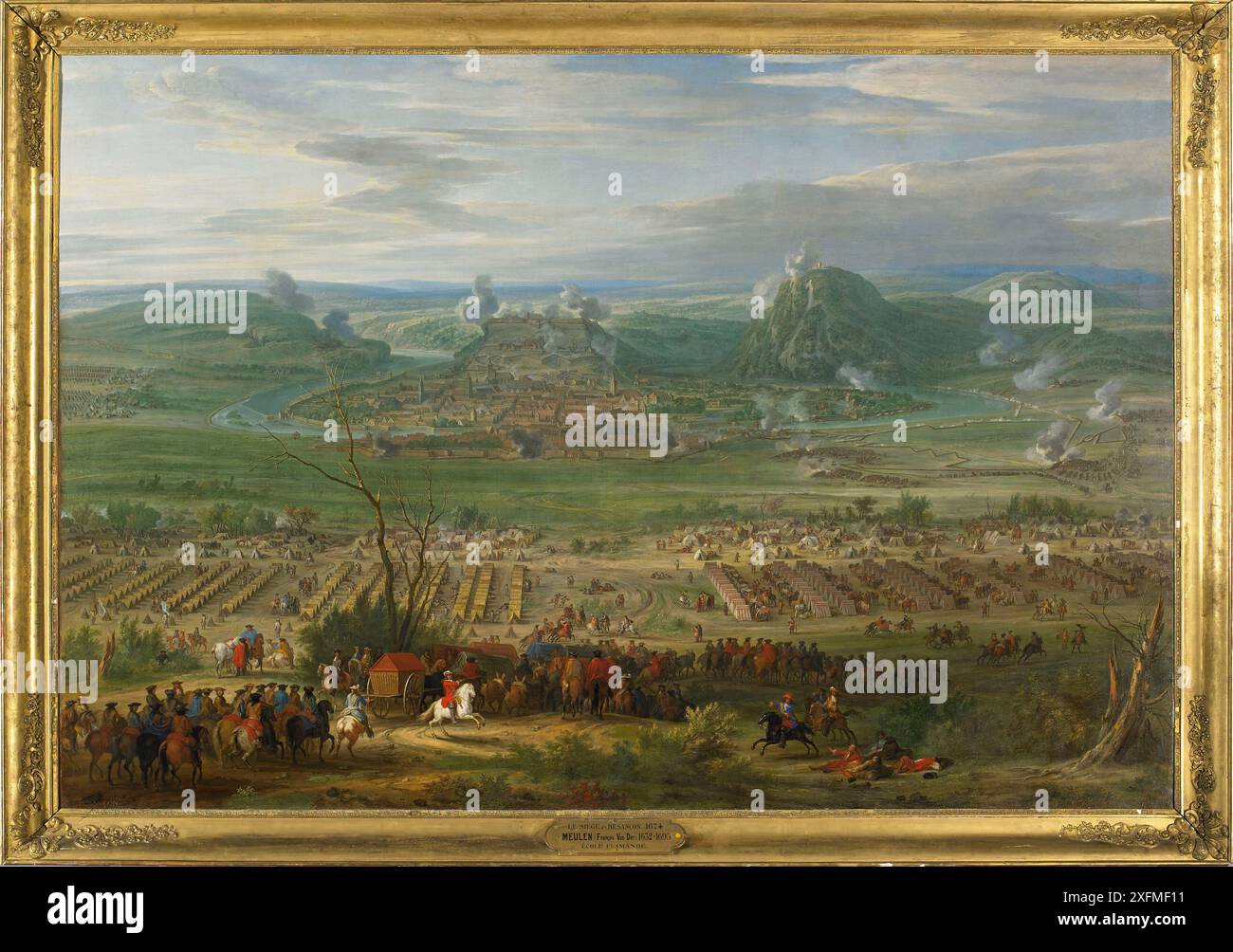 Die Belagerung von Besancon durch die Armee Ludwigs XIV. 1674. Museum: Musée du Louvre, Paris. AUTOR: ADAM FRANS VAN DER MEULEN. Stockfoto