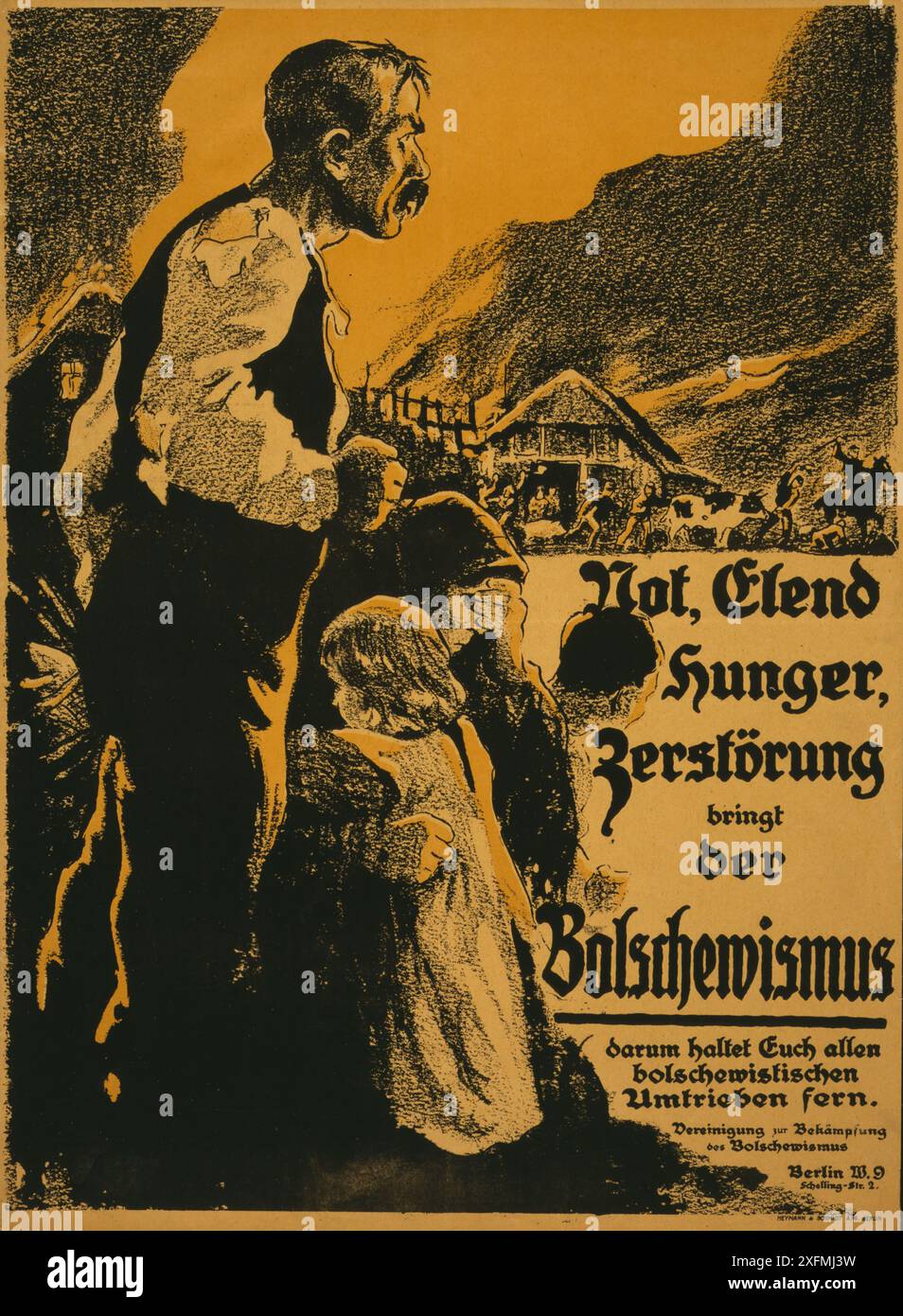 Der Bolschewismus Bringt Not, Elend, Hunger, Zerstörung. Museum: PRIVATE SAMMLUNG. Autor: ANONYM. Stockfoto