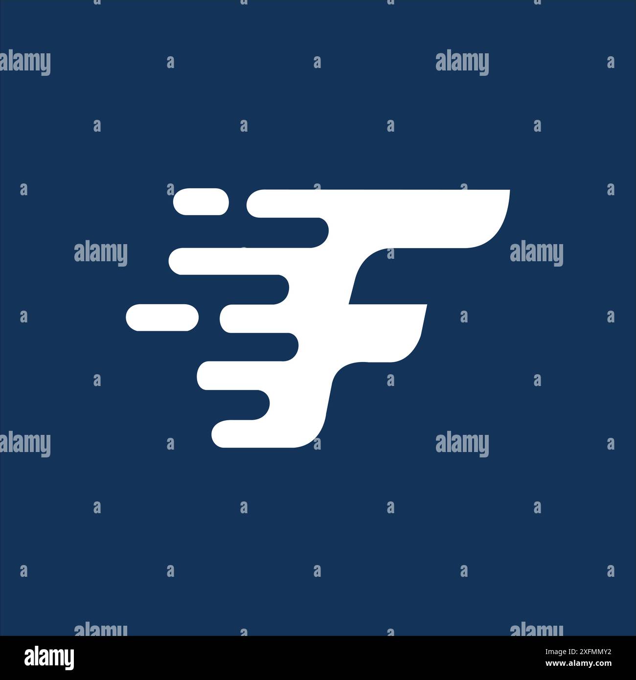 Modernes und futuristisches F-Logo. Geeignet für Business- und Technologie-Logo Stock Vektor