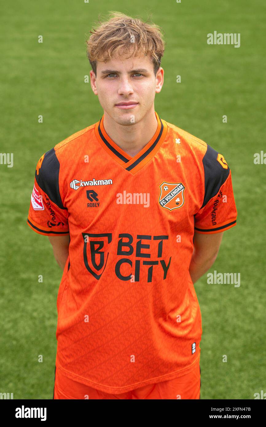 Volendam, Niederlande. Juli 2024. VOLENDAM, NIEDERLANDE - 4. JULI: Mika van der Horst während des Fotorufs des FC Volendam im Kras Stadion am 4. Juli 2024 in Volendam, Niederlande. (Foto von Jan Mulder/Orange Pictures) Credit: Orange Pics BV/Alamy Live News Stockfoto