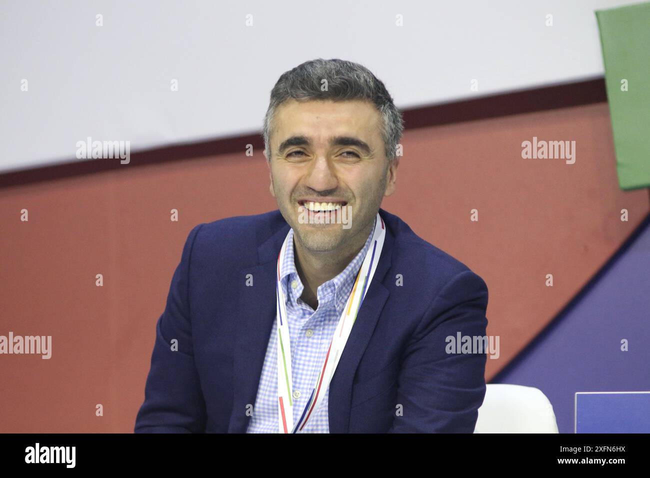 Sankt Petersburg, Russland. Juli 2024. VAE Hovasapyan, CEO von Ozon. FinTech, während der Sitzung Entwicklung der Zahlungsinfrastruktur: Eine neue Strategie des Finanzkongresses der Bank von Russland in Sankt Petersburg, Russland. (Foto: Maksim Konstantinov/SOPA Images/SIPA USA) Credit: SIPA USA/Alamy Live News Stockfoto