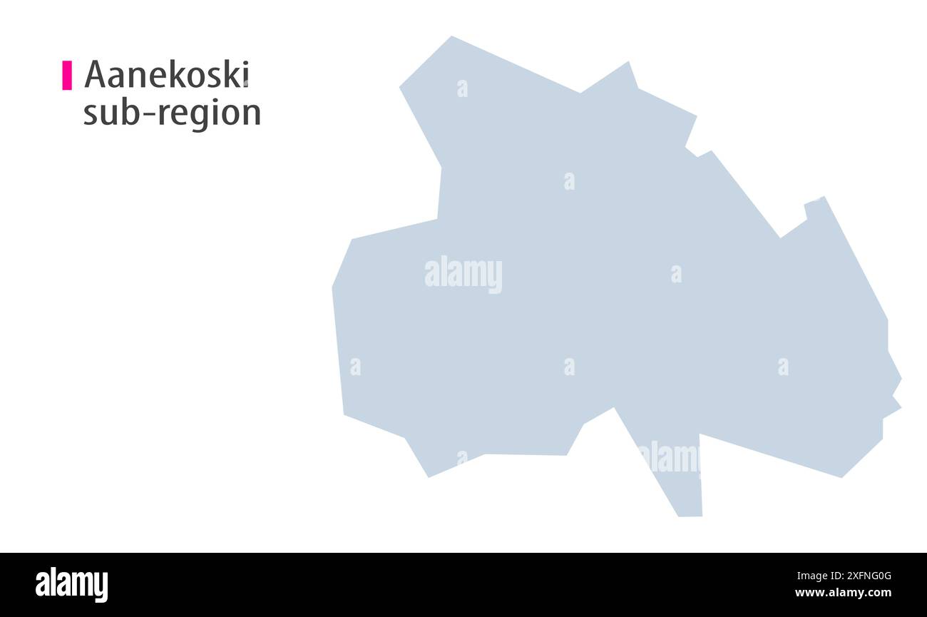 Aanekoski sub Region Map vector1, Finnland Karte, Region Finnland, mit weißem bg, Finnland Karte mit schwenkender Flagge. Politik, Regierung, Menschen, national Stock Vektor