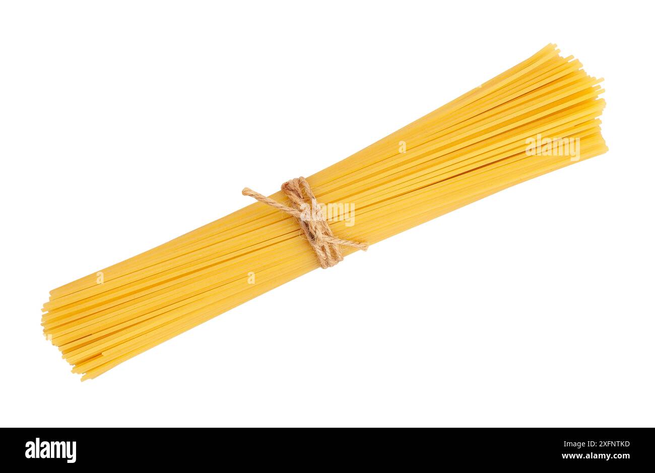 Pasta-Spaghetti-Pfad isoliert auf weiß Stockfoto