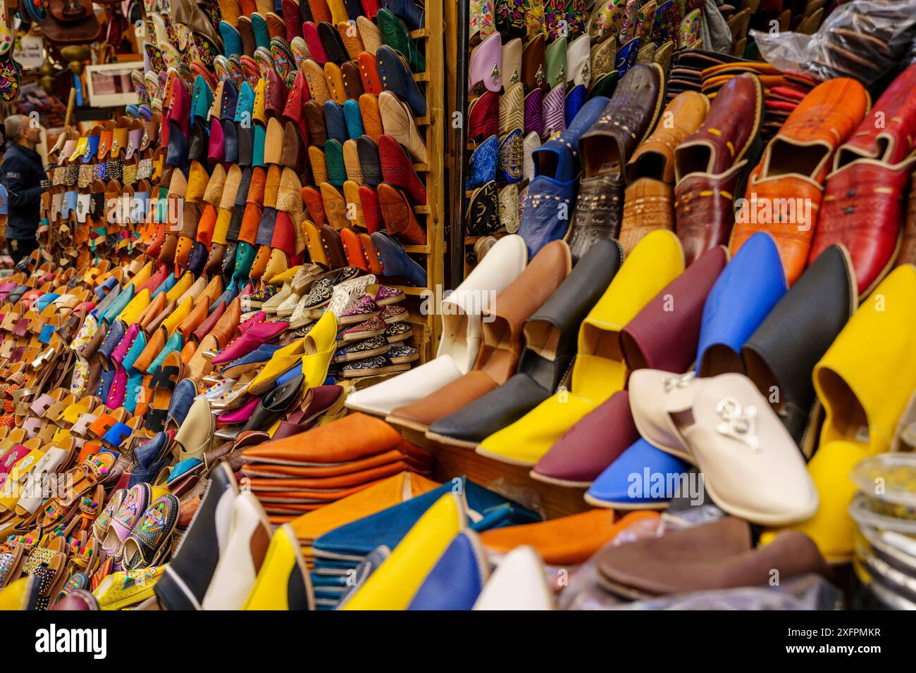 Flip-Flop-Hausschuhe, Fès, marokko Stockfoto