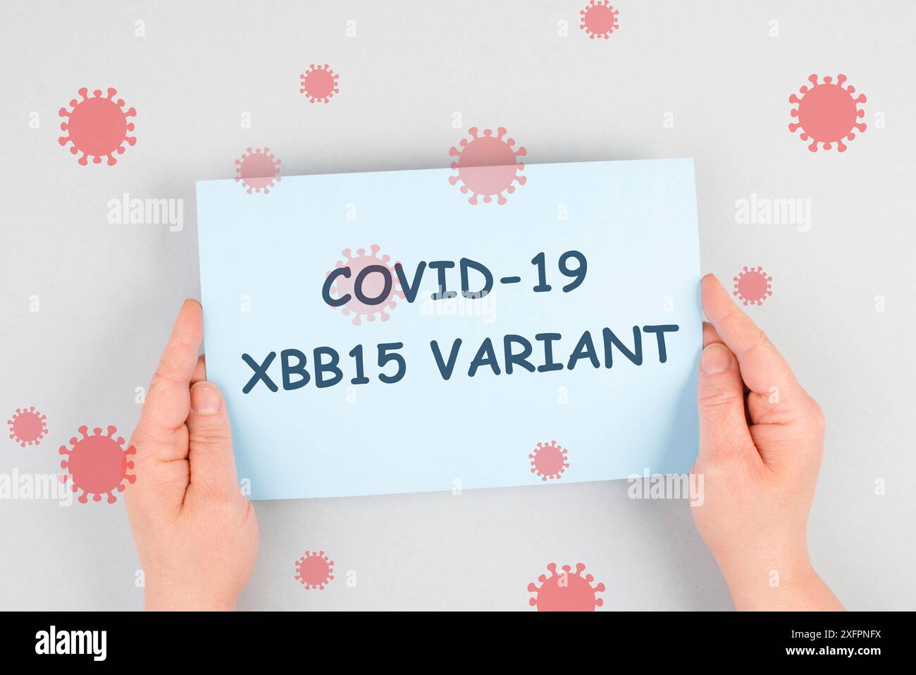 Covid-19, omicron Variante XBB15 Ausbruch, Virusinfektion, Pandemie Stockfoto