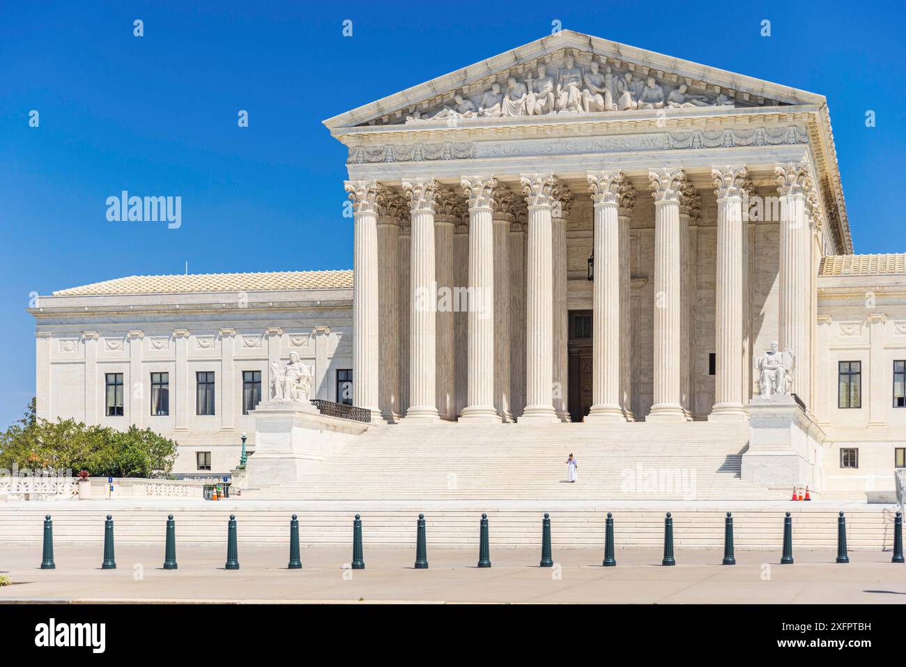 Fassade des Obersten Gerichtshofs in Washington DC Stockfoto