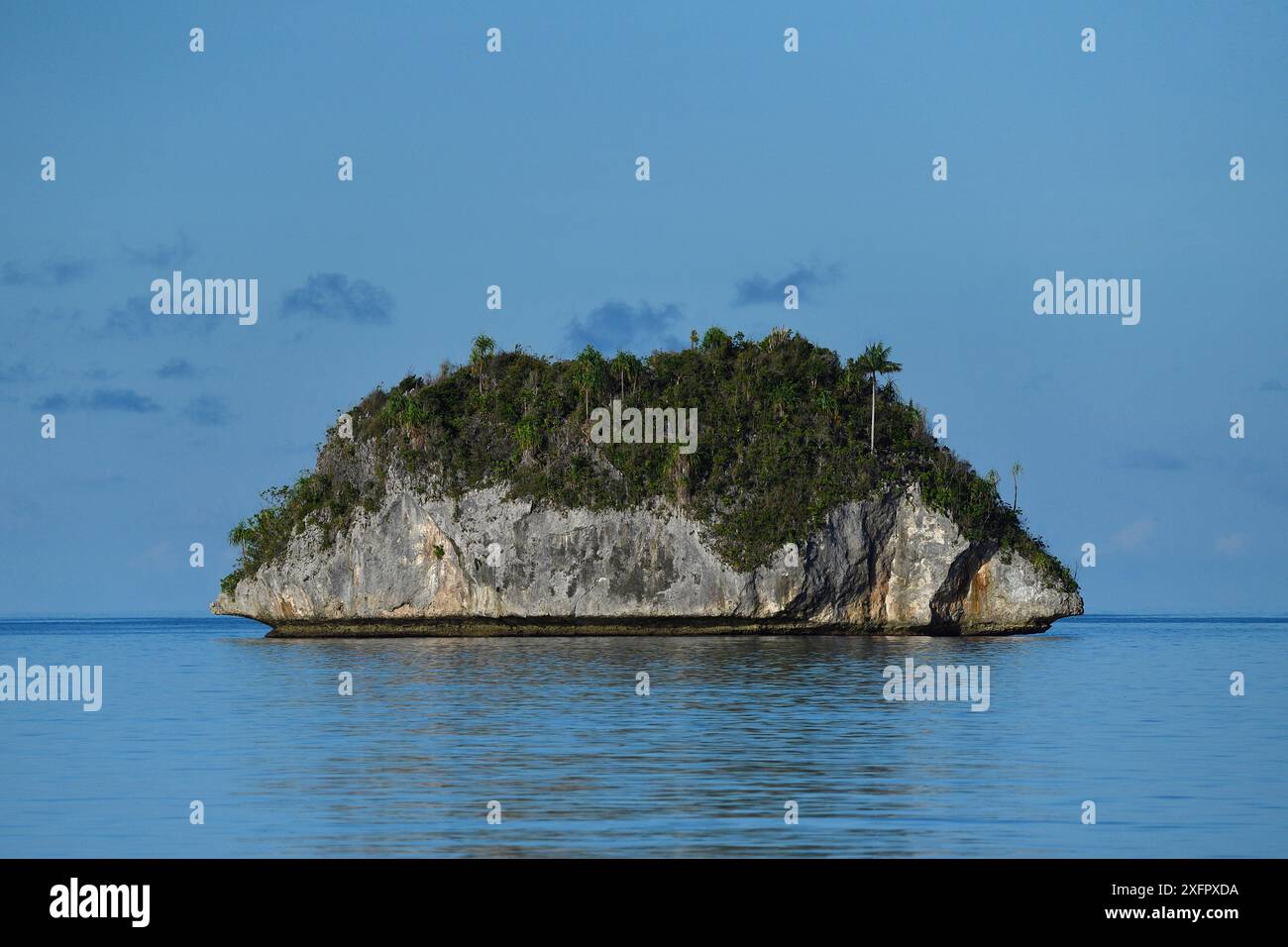 Karstinseln im Waiag-Archipel, Raja Ampat, Westpapua, Indonesisch-Neuguinea Dezember 2016. Stockfoto