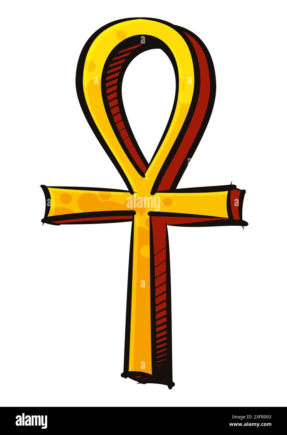 Das Ankh- oder Key of Life-Symbol im Graffiti-Stil Stockfoto