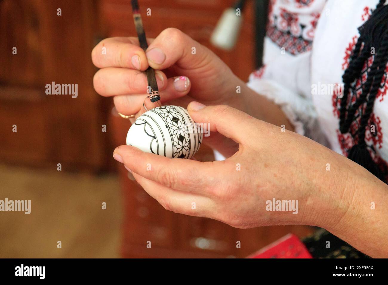 Europa, Rumänien. Bukowina, Moldawien, berühmt für bemalte Eier, die zu Osterferien dekorativ sind. 22. 10. 2016 Stockfoto