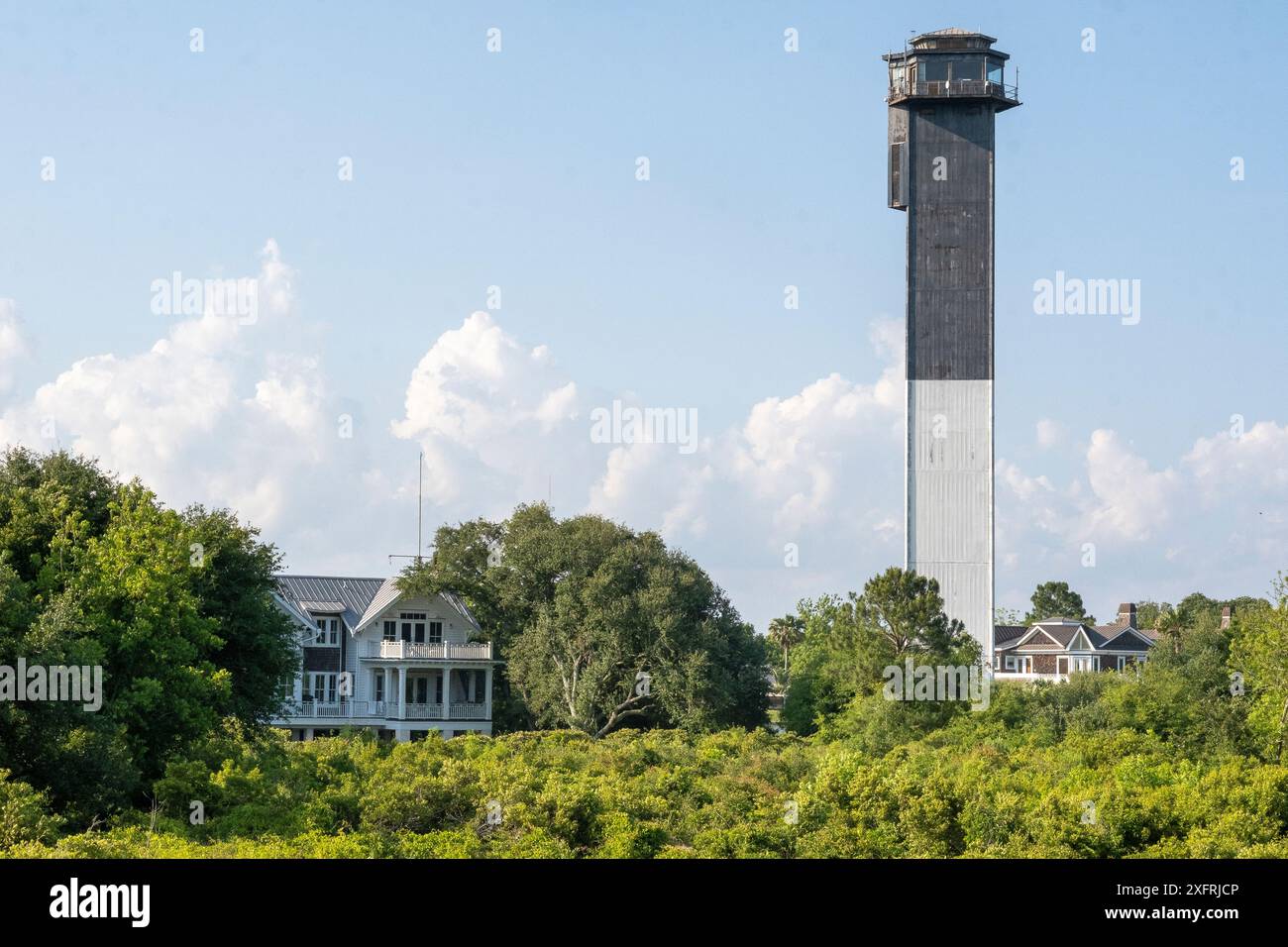 Sullivans Island Lighthouse nördlich von Charleston, South Carolina, USA Stockfoto