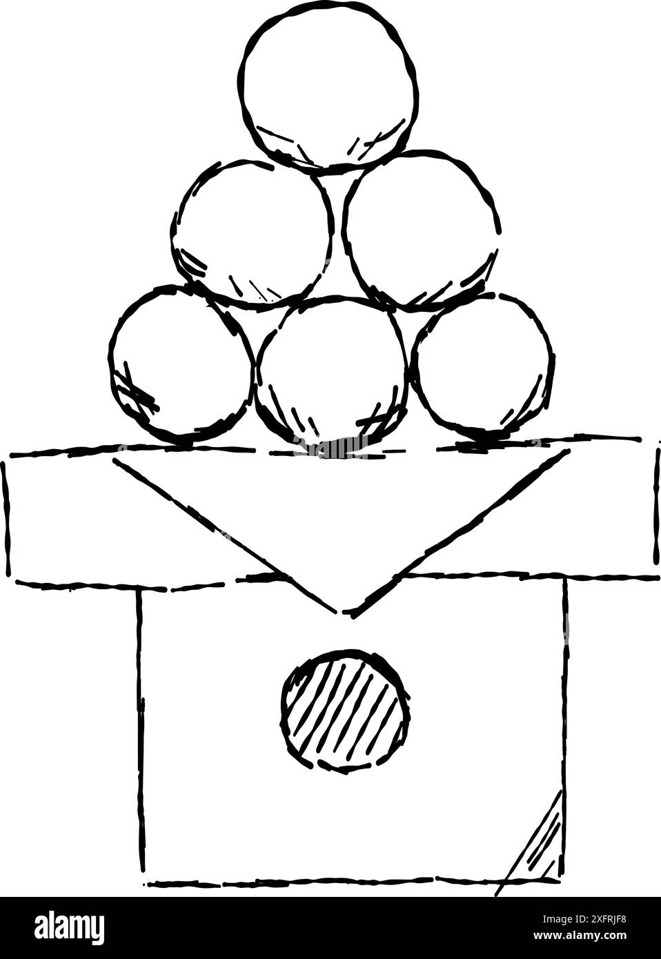 Sehen Sie die Mondlinie Zeichnung Illustration von Knödeln, die dem Mond angeboten werden. Stock Vektor