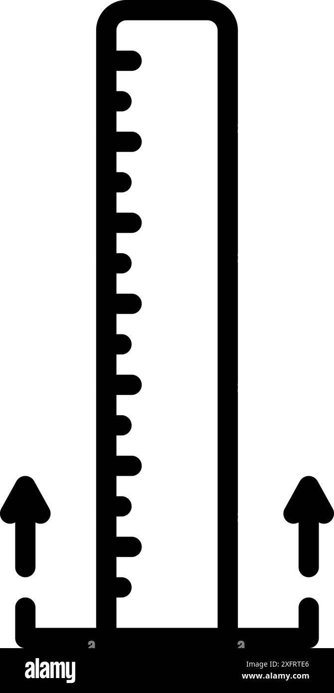 Symbol für Höhe, Höhe Stock Vektor